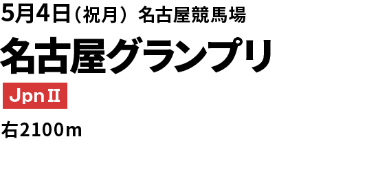 2026年5月4日(祝月) 名古屋グランプリ JpnII